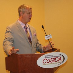 President Andy Seeley of UCF addressing a room of #CoSIDA17 attendees.